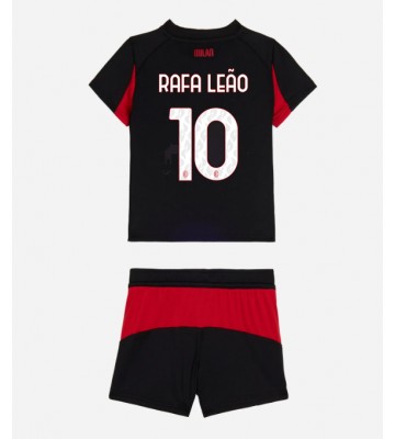 AC Milan Rafael Leao #10 Primera Equipación Niños 2025-26 Manga Corta (+ Pantalones cortos)